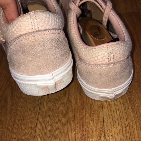 Pink Old Skool Woven & Suede Vans - Picture 4 of 6